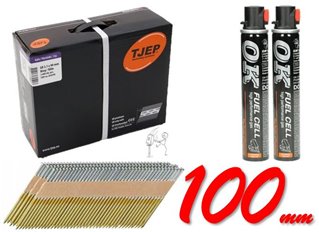 gwoździe na papierze 34st 100mm GŁADKIE + 2gazy OK