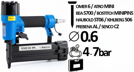 Sztyfciarka H640 - sztyfty 0.6 BEZŁEBKOWe 12-40mm