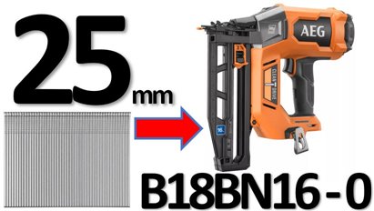gwoździe 25mm do gwoździarka AEG B18BN16-0 sztyfty